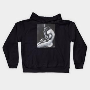 Shadow Figure 3 - Female Nude Kids Hoodie